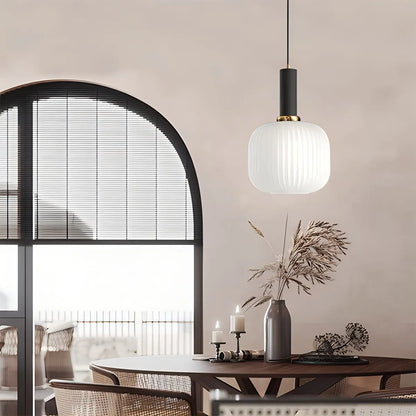 Miyako – Suspension en verre à rayures
