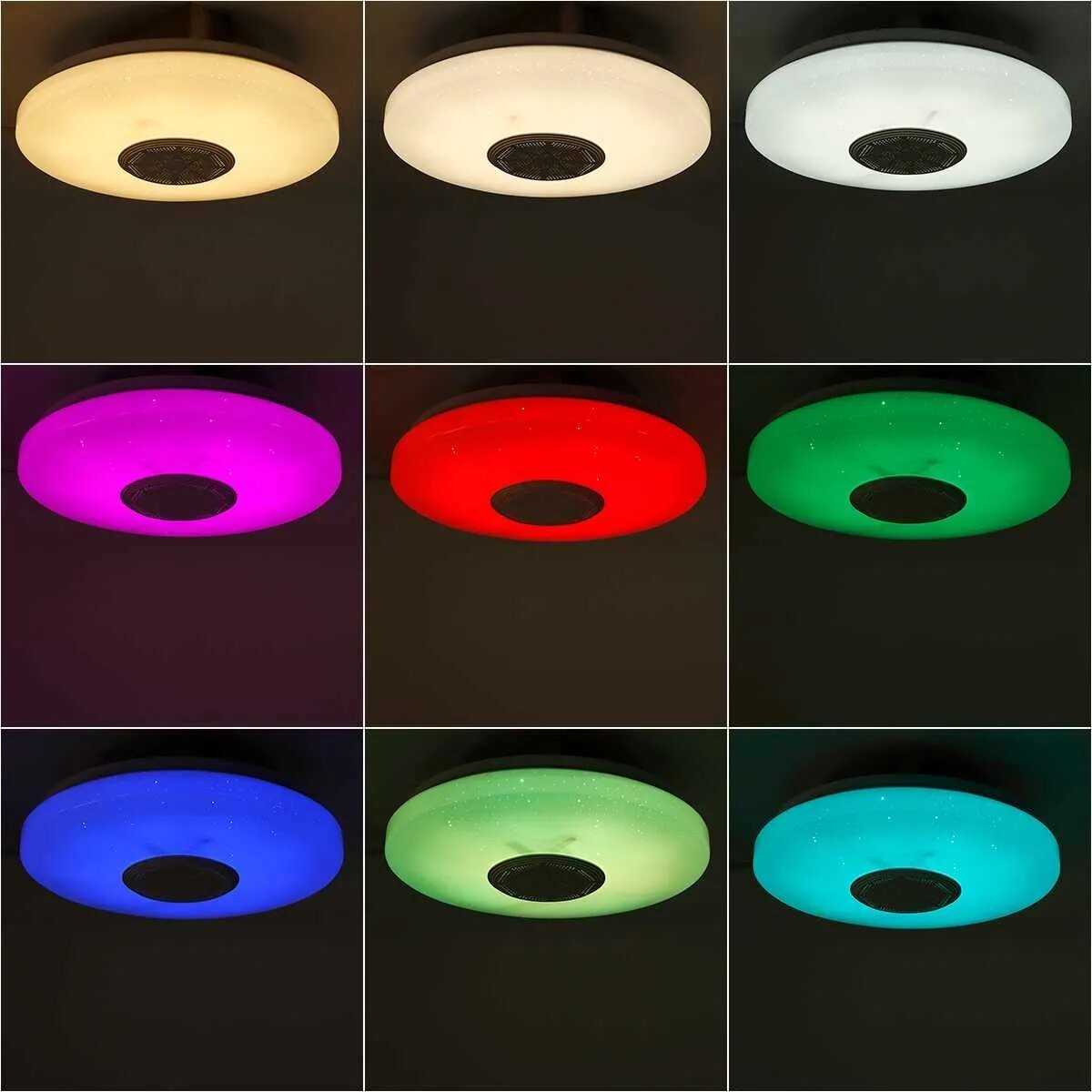 SonoLumière – Plafonnier moderne avec haut-parleur Bluetooth intégré