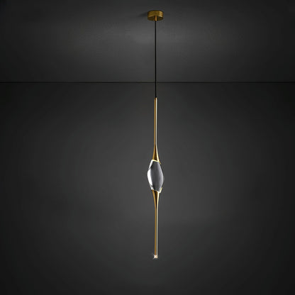 Jiya – Lustre à tête unique en cristal de cuivre