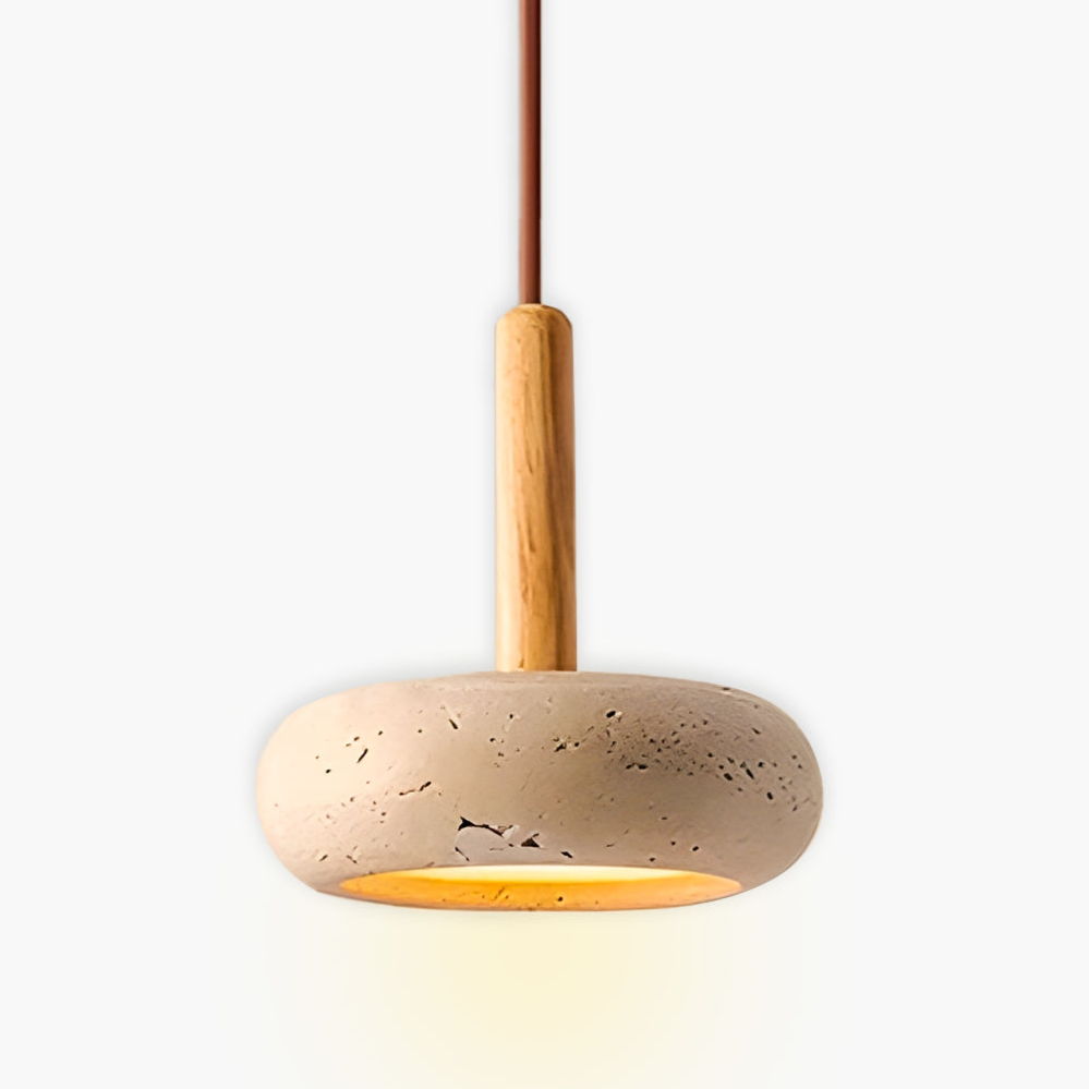 Osho – Suspension en véritable pierre de travertin pour accents élégants