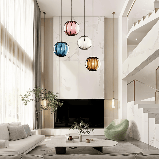 Aoba – Lampe suspendue en verre artistique