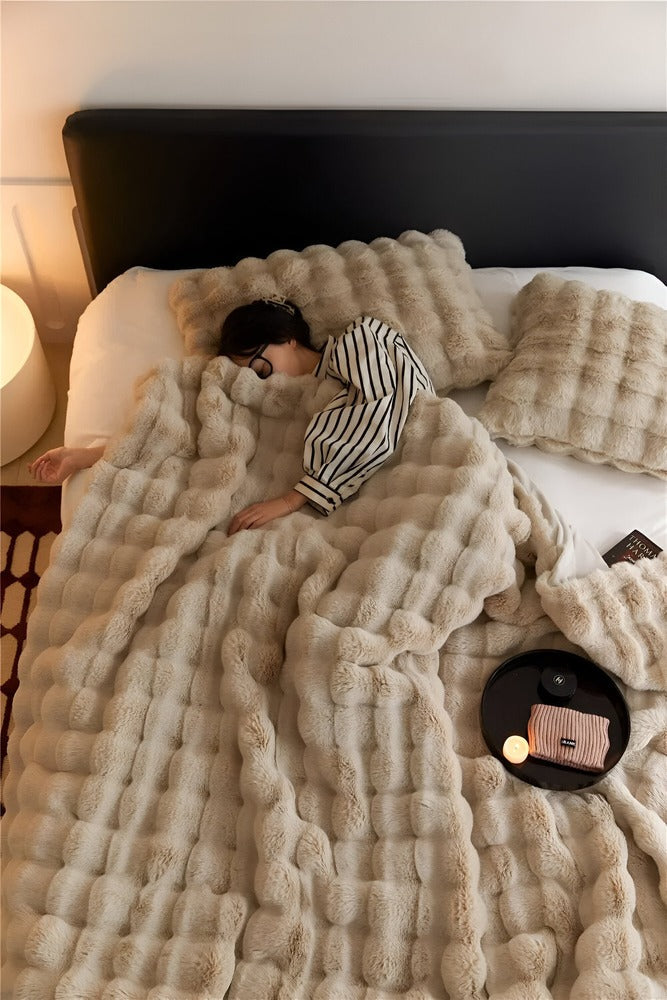 Hana – Couverture en velours bulles douce