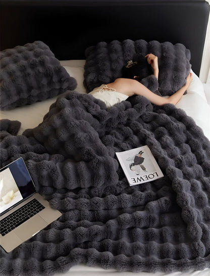 Hana – Couverture en velours bulles douce