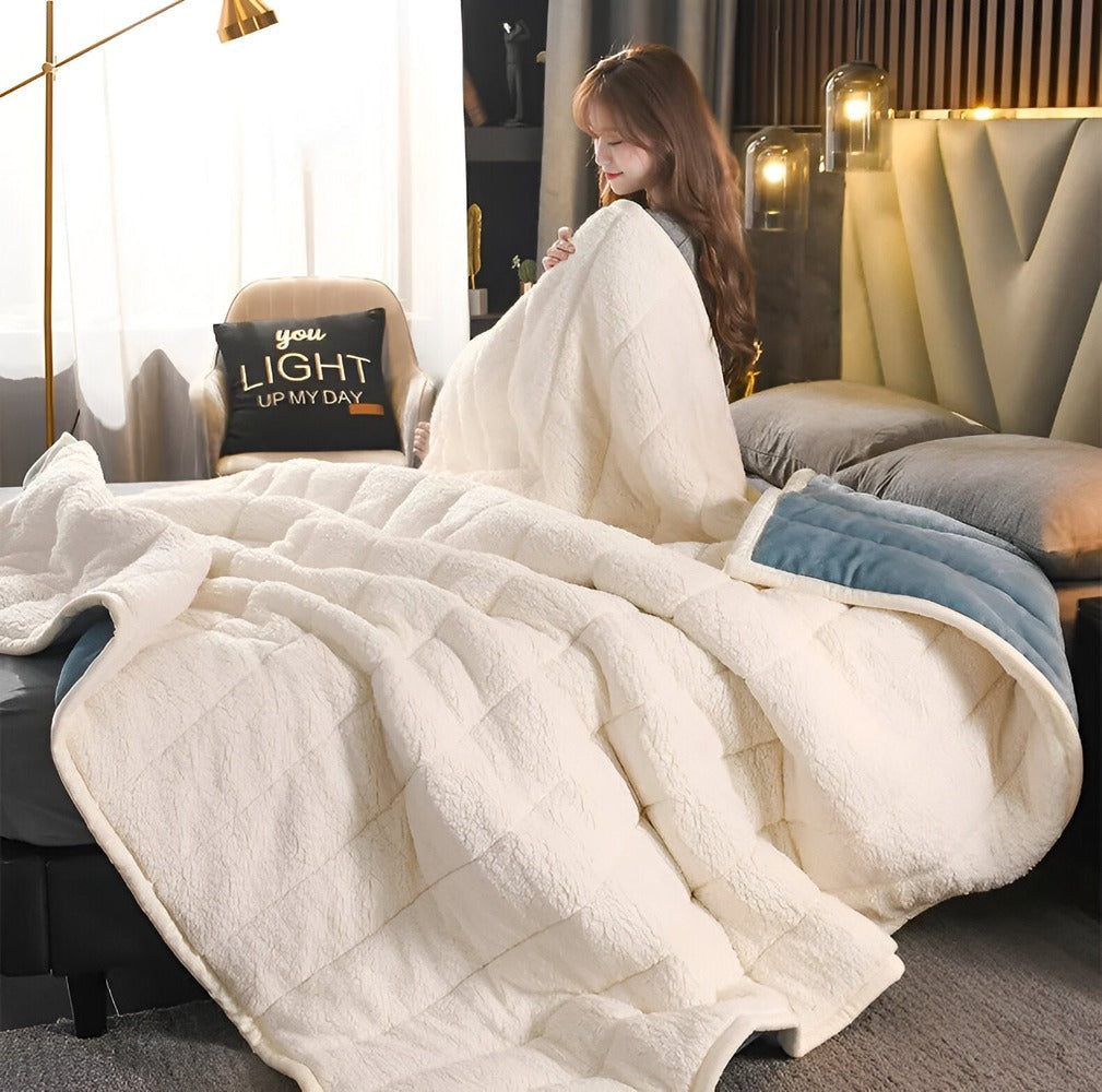 Nozomi – Couverture d'hiver en flanelle trois couches