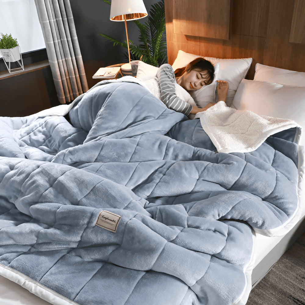 Nozomi – Couverture d'hiver en flanelle trois couches