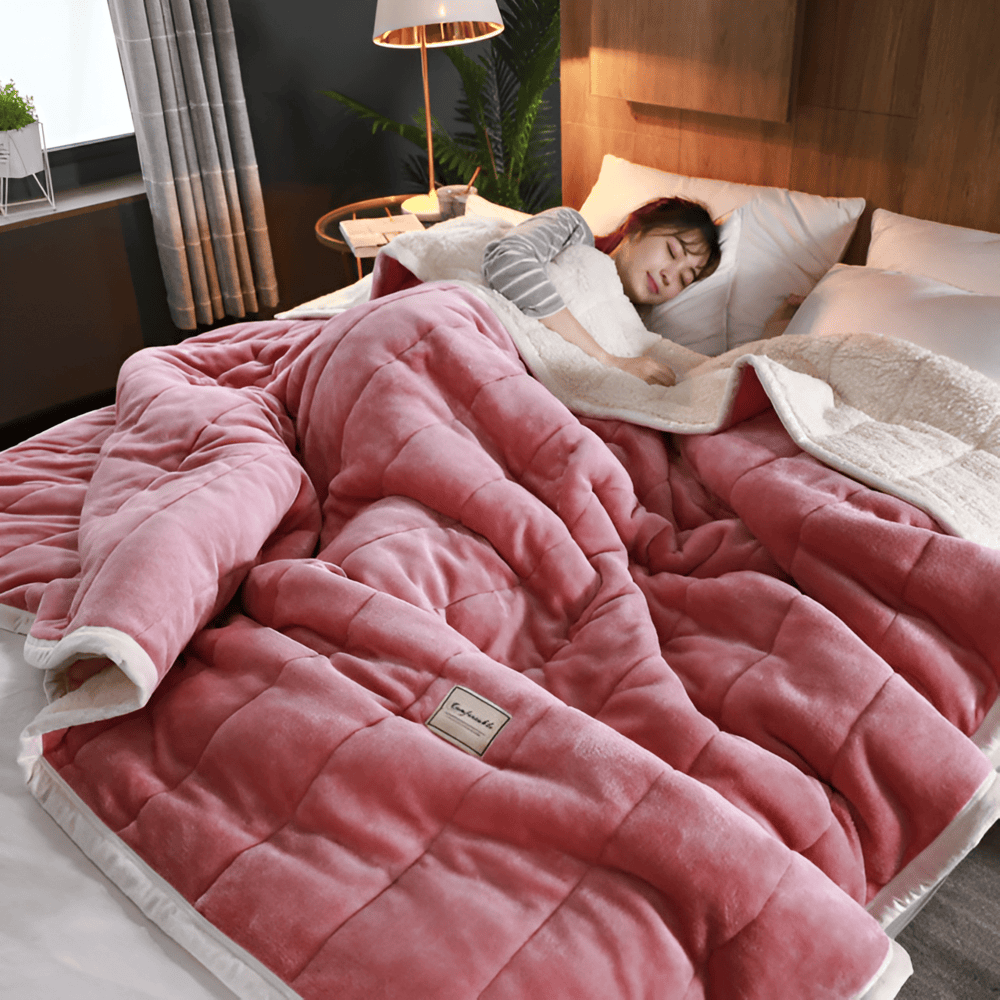Nozomi – Couverture d'hiver en flanelle trois couches