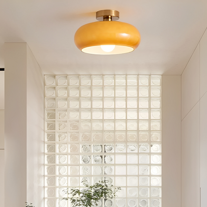 Friedrich – Bauhaus Laiton Verre Plafonnier