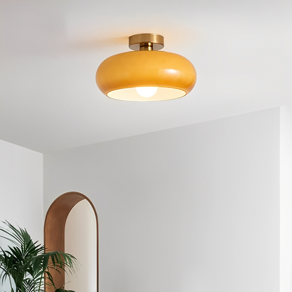 Friedrich – Bauhaus Laiton Verre Plafonnier