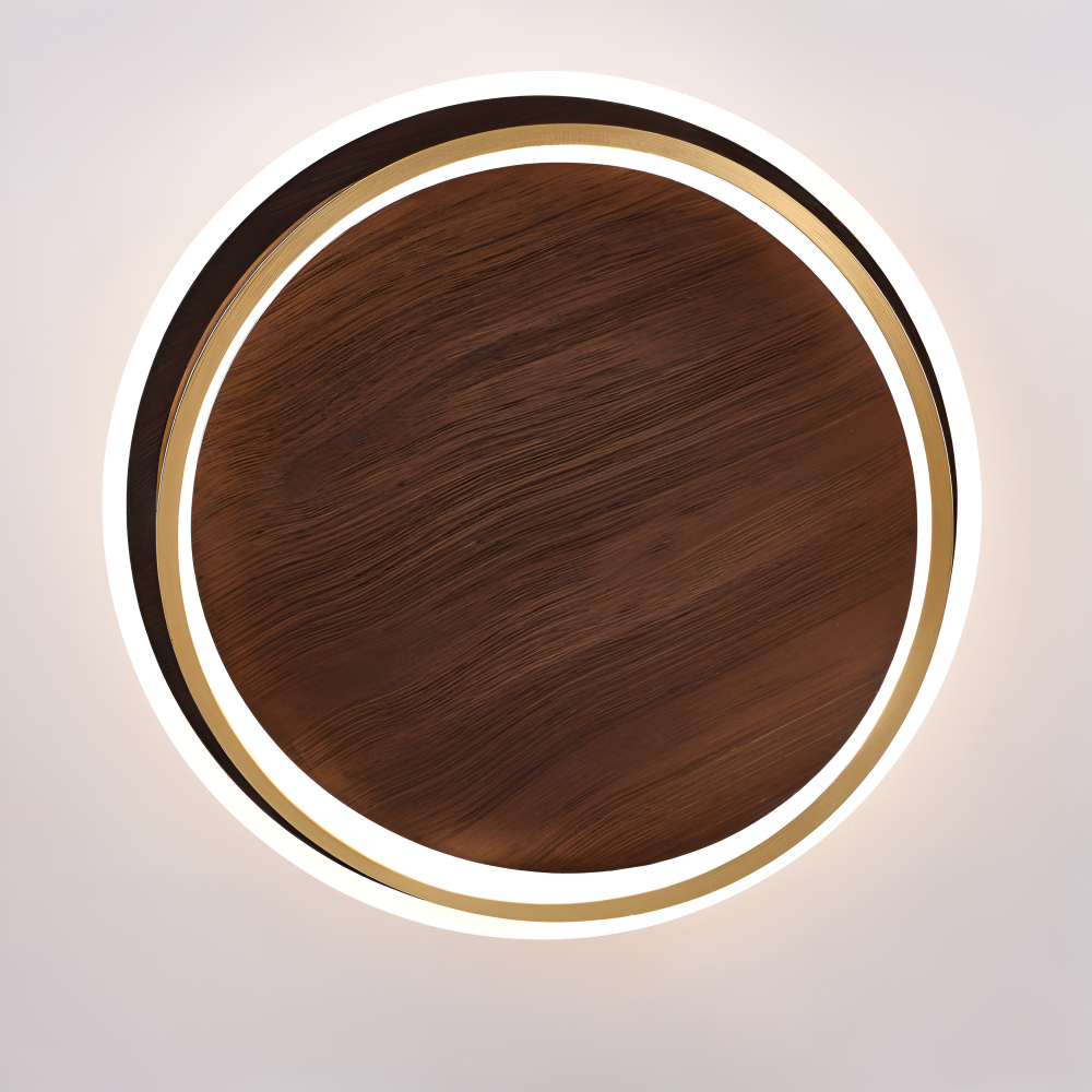 Jian – Lampe de plafond simple en noyer design nordique