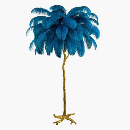 Felicitas – Lampe de sol décorative en résine et plumes