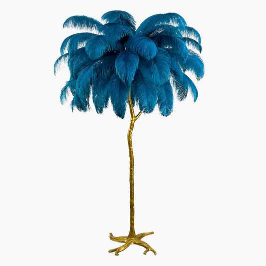 Felicitas – Lampe de sol décorative en résine et plumes
