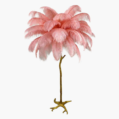 Felicitas – Lampe de sol décorative en résine et plumes