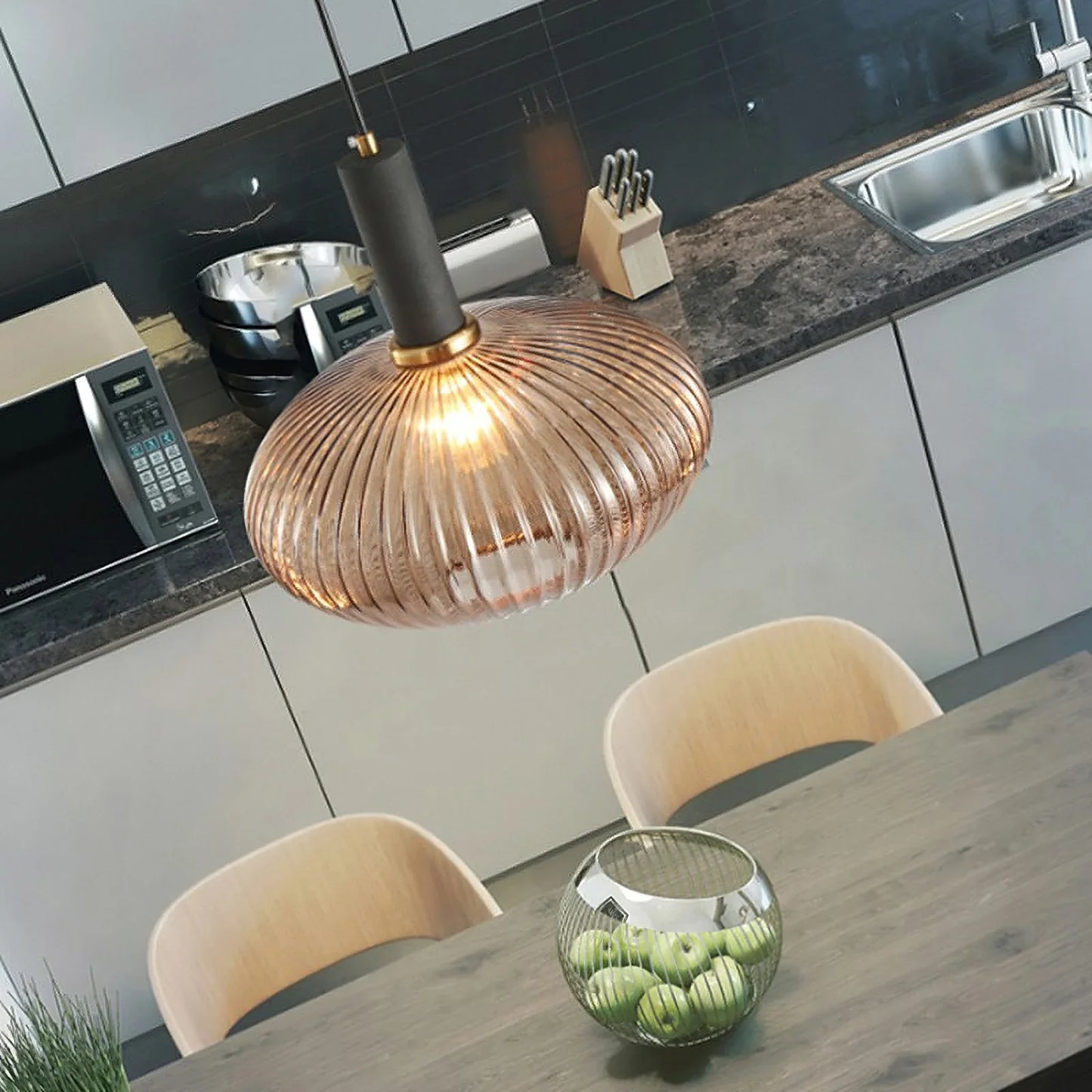 Noah – Suspension moderne en verre style rétro-luxe
