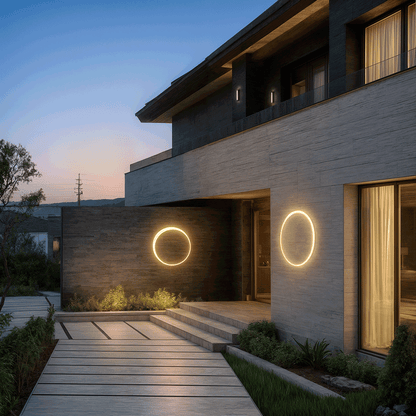 Orion – Applique murale extérieure ronde