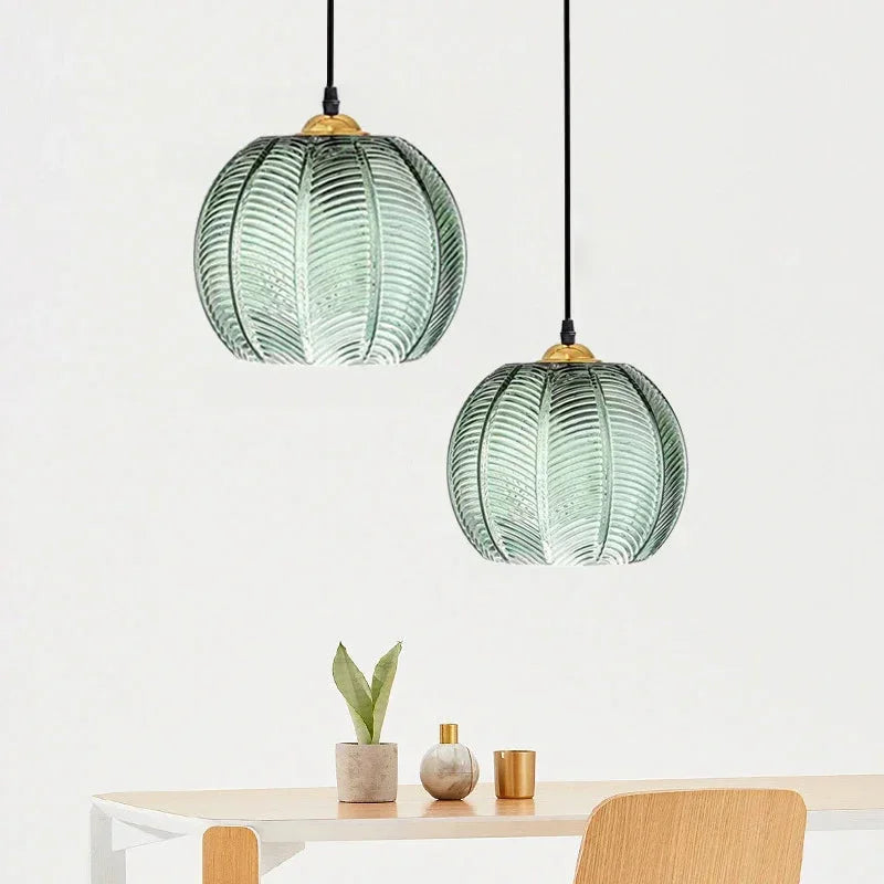 Kohana – Lampe en verre à feuille vintage
