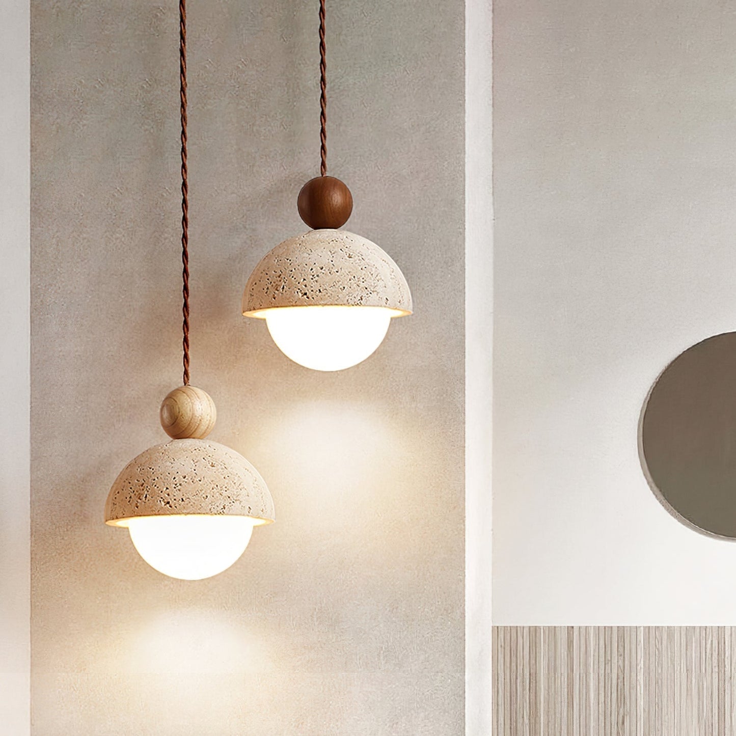 Atasha – Lampe Suspendue Retro Crème