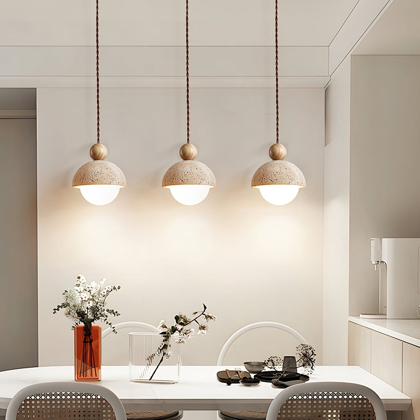 Atasha – Lampe Suspendue Retro Crème
