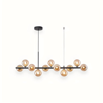 Leonie – Lustre Minimaliste en Verre et Haricots
