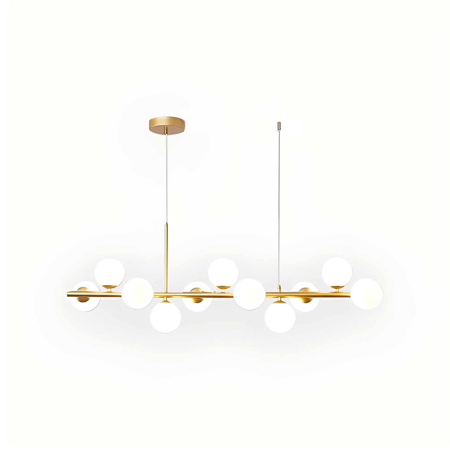 Leonie – Lustre Minimaliste en Verre et Haricots