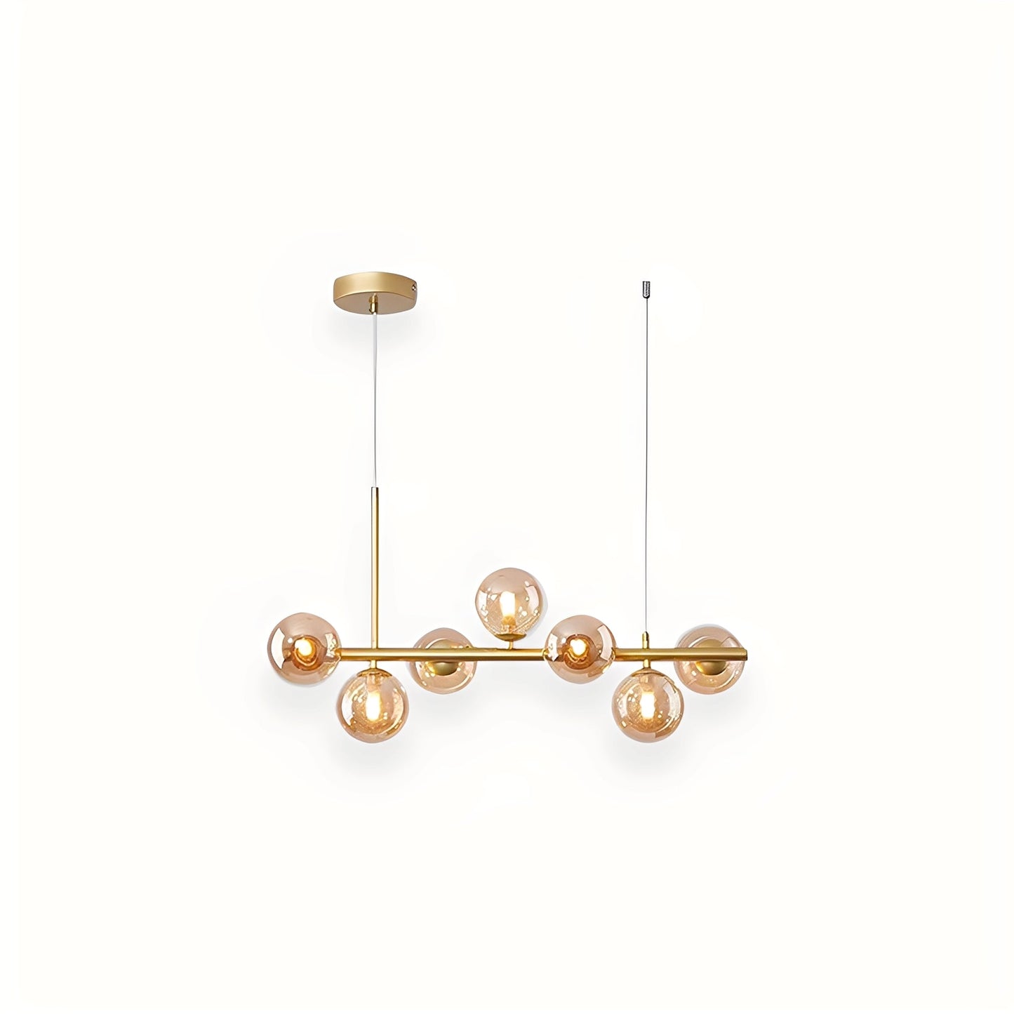Leonie – Lustre Minimaliste en Verre et Haricots