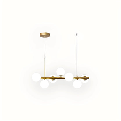 Leonie – Lustre Minimaliste en Verre et Haricots