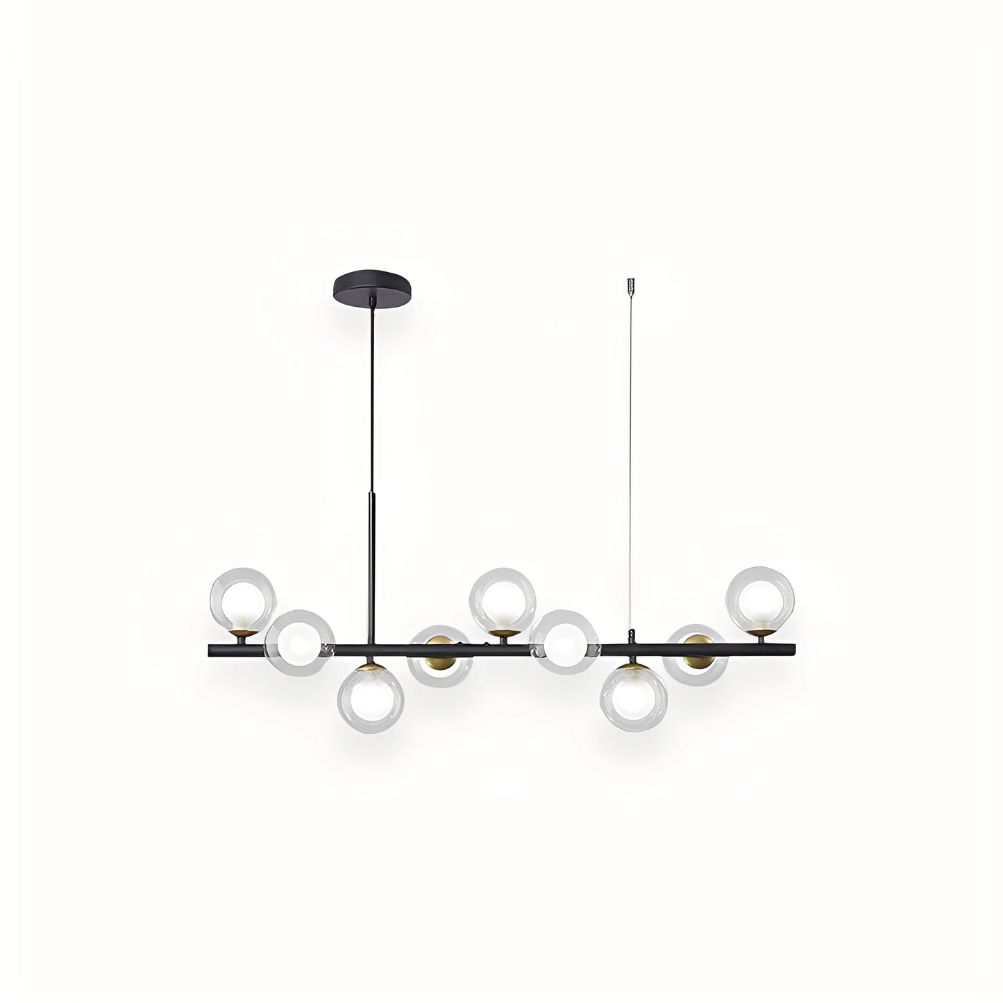 Leonie – Lustre Minimaliste en Verre et Haricots