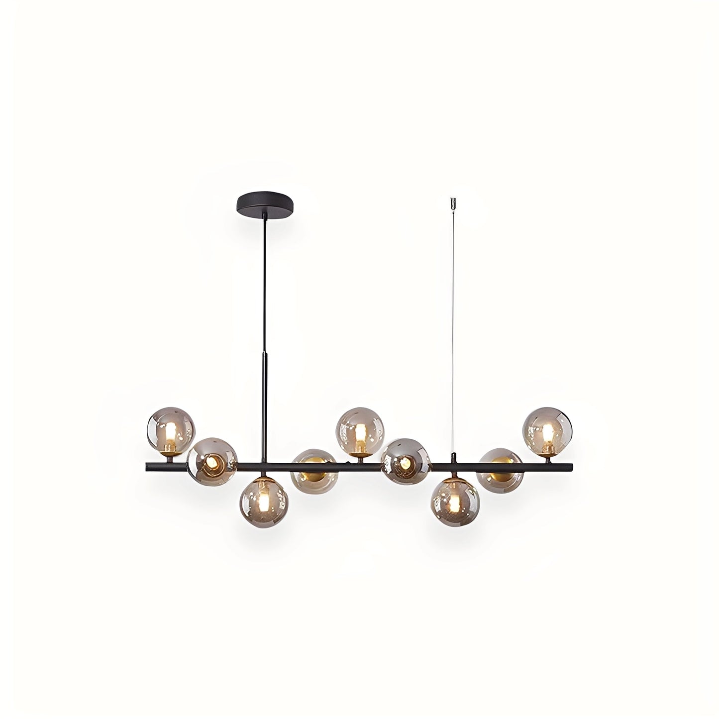 Leonie – Lustre Minimaliste en Verre et Haricots