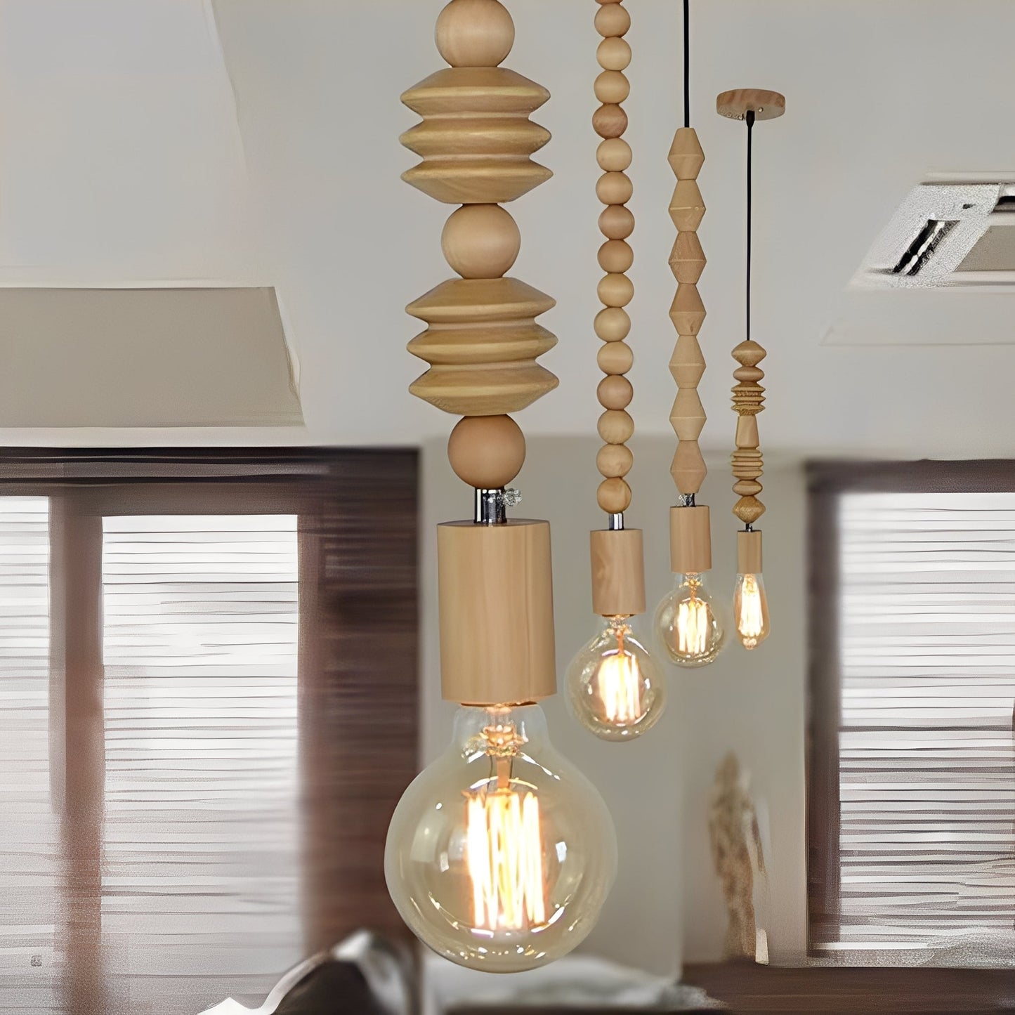 Olivia – Plafonnier Minimaliste en Bois