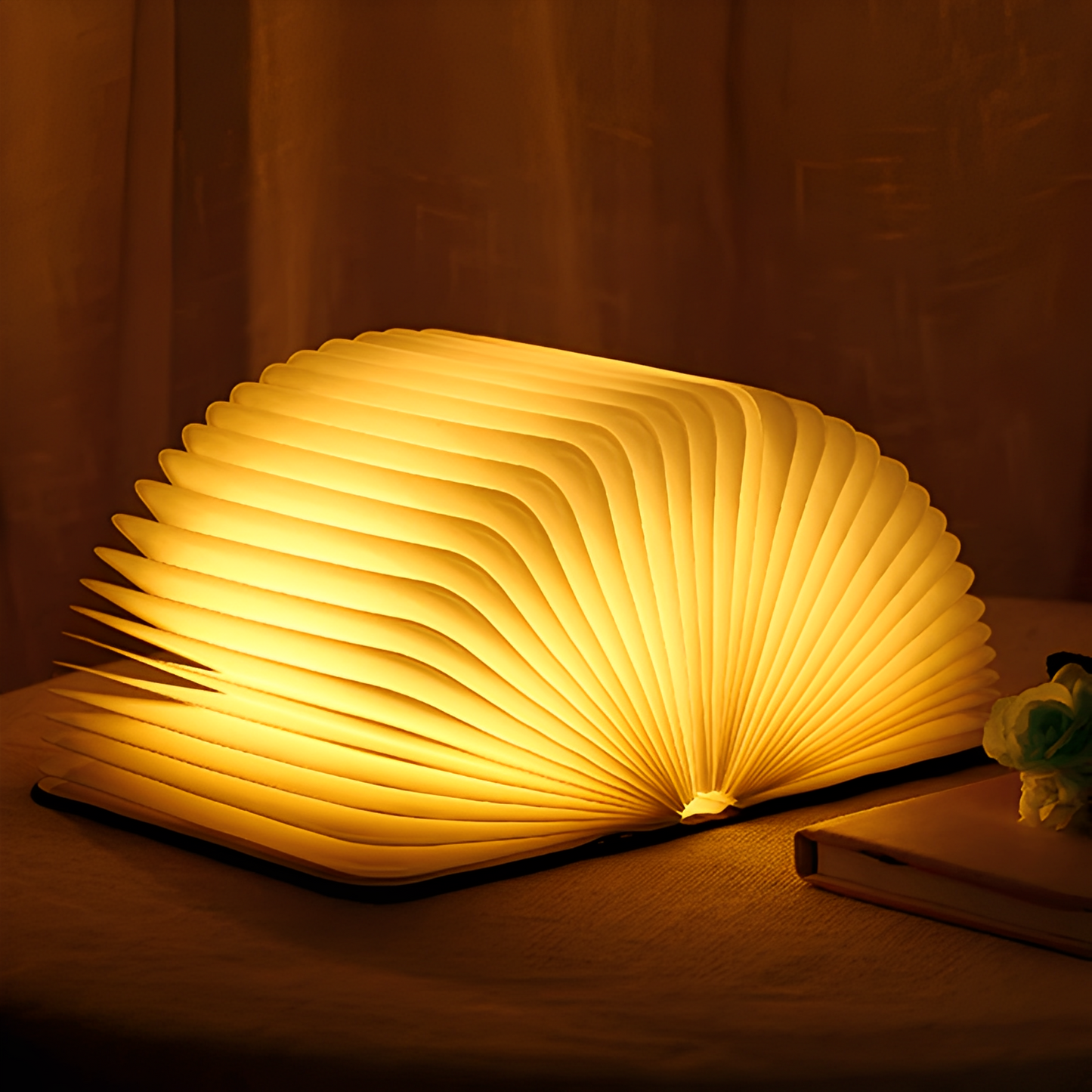 Faye – Lampe de Nuit Pliable en Cuir