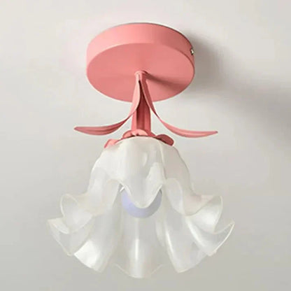 Élodie – Mini-plafonnier Tiffany à motif floral