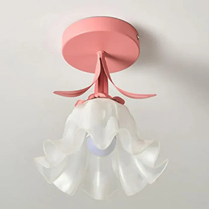 MiniTiffani – Petit plafonnier floral de style Tiffany français