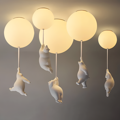 PolarLoon – Ludique Lampe Suspension Ours Ballon