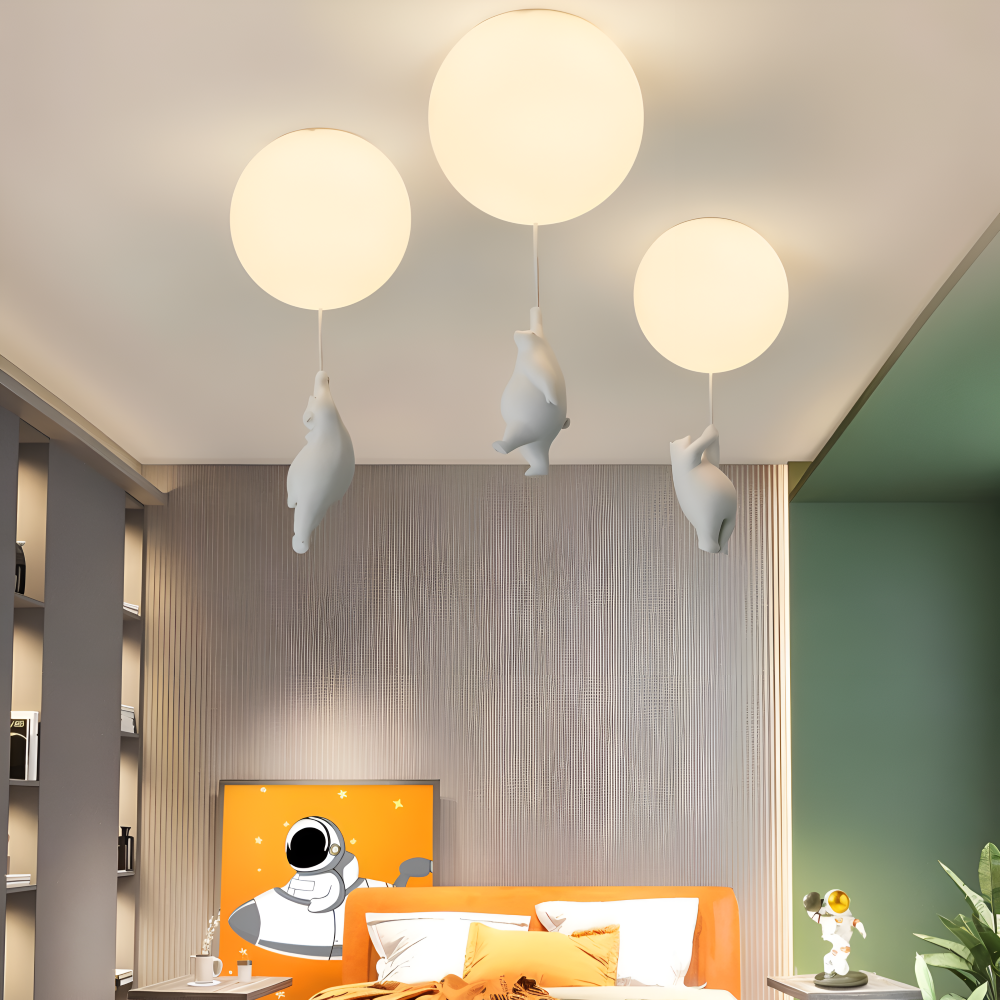 PolarLoon – Ludique Lampe Suspension Ours Ballon