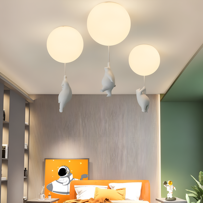 PolarLoon – Ludique Lampe Suspension Ours Ballon