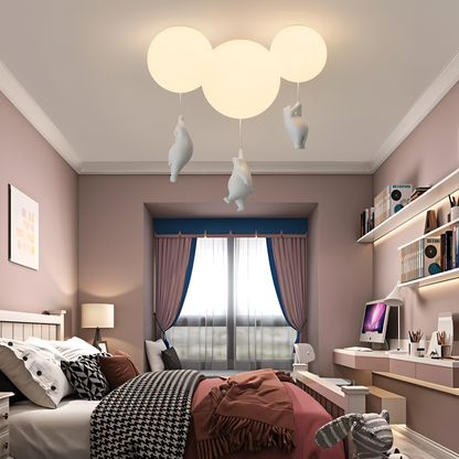 PolarLoon – Ludique Lampe Suspension Ours Ballon