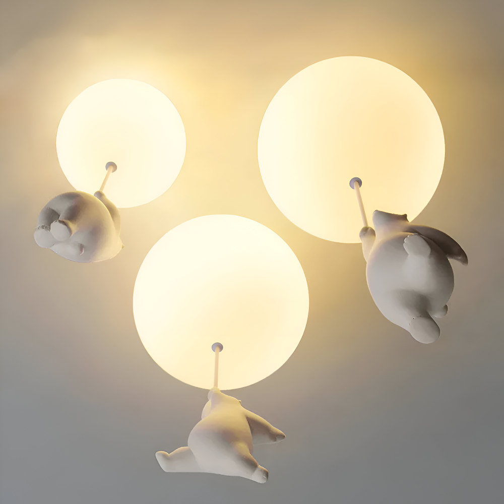 PolarLoon – Ludique Lampe Suspension Ours Ballon