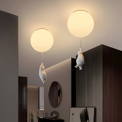 PolarLoon – Ludique Lampe Suspension Ours Ballon