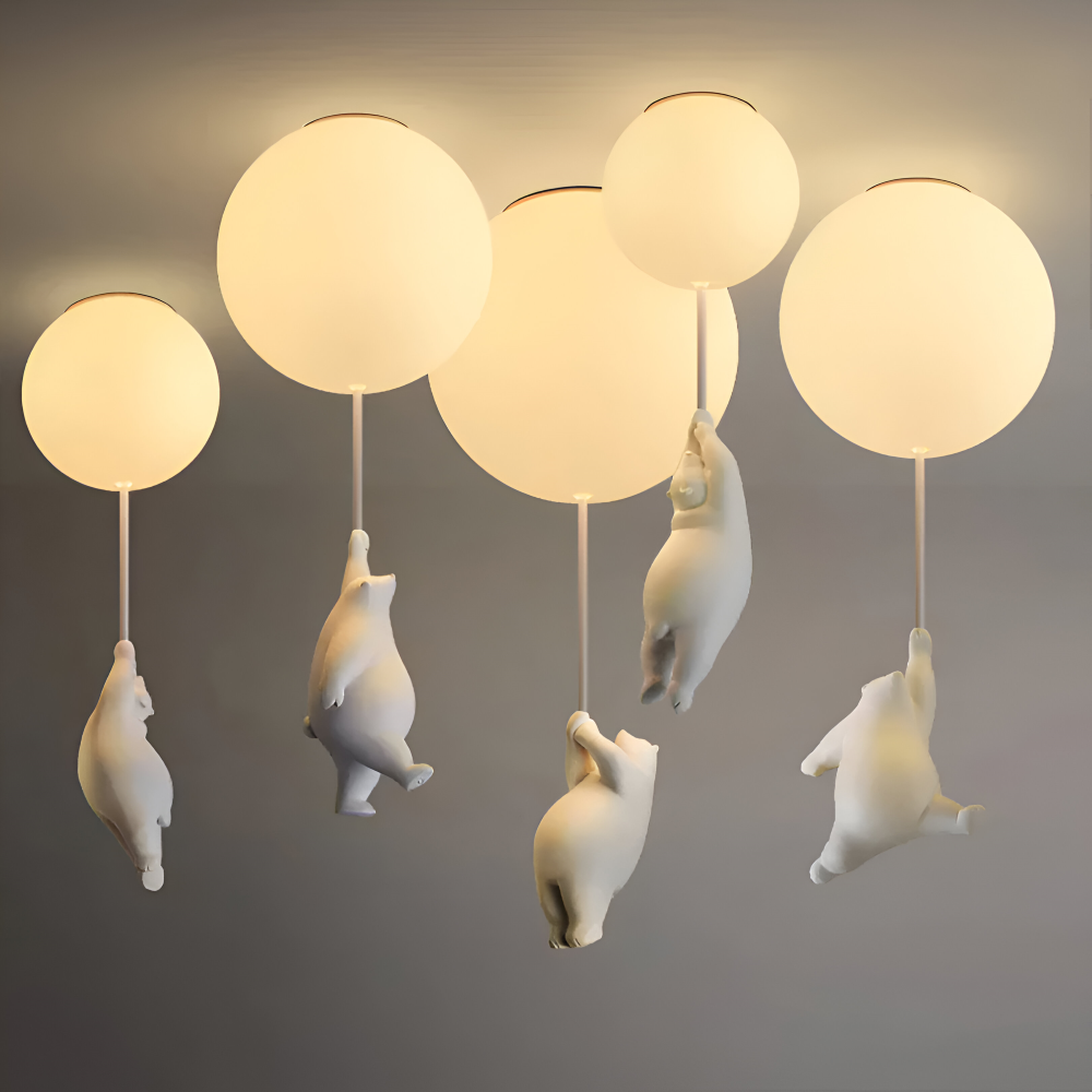 PolarLoon – Ludique Lampe Suspension Ours Ballon