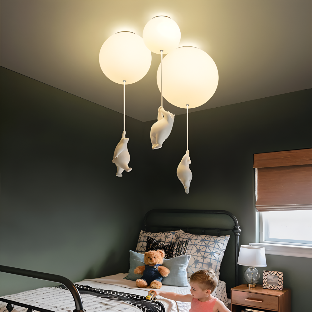 PolarLoon – Ludique Lampe Suspension Ours Ballon