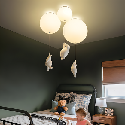 PolarLoon – Ludique Lampe Suspension Ours Ballon