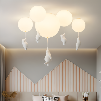 PolarLoon – Ludique Lampe Suspension Ours Ballon