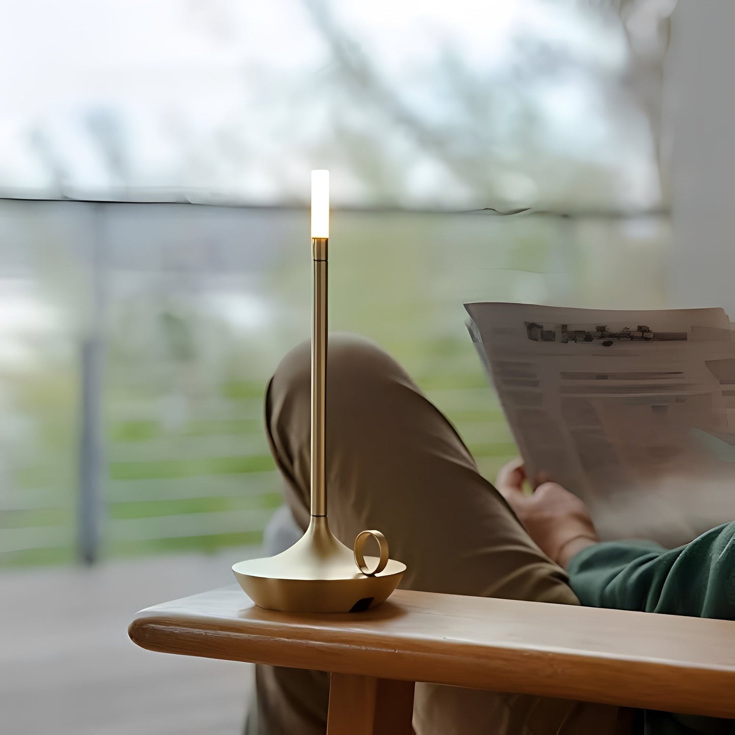 Nina – Lampe de table portable en design cylindrique