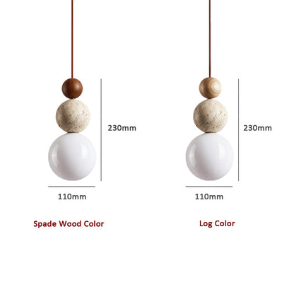 PierreLune – Suspension minimaliste en travertin naturel