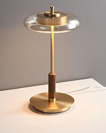 Redondo – Élégante lampe de table LED en métal et verre