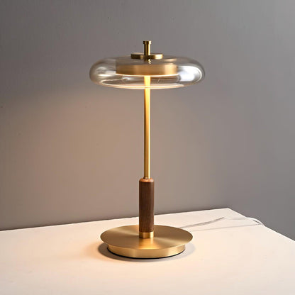 Redondo – Élégante lampe de table LED en métal et verre