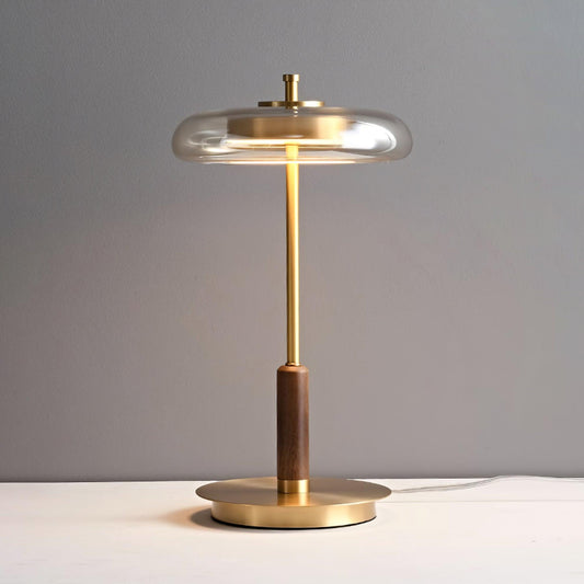 Redondo – Élégante lampe de table LED en métal et verre