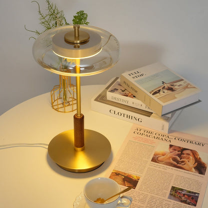 Redondo – Élégante lampe de table LED en métal et verre