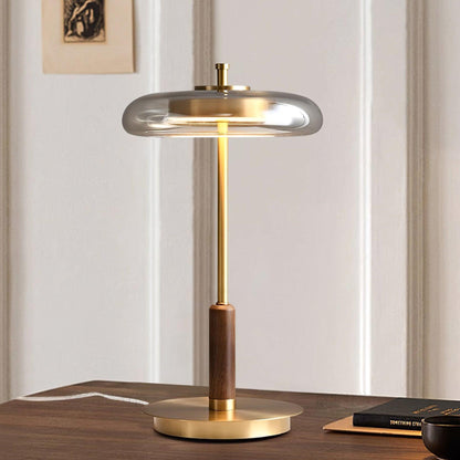 Redondo – Élégante lampe de table LED en métal et verre