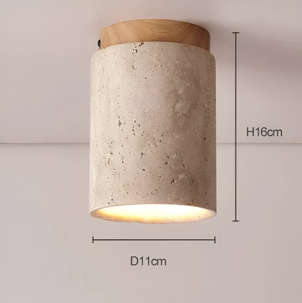 Eira – Plafonnier en Pierre de Grotte Jaune