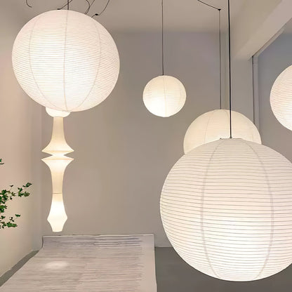 Naoko – Lustre LED Rond en Papier Xuan